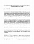 Research paper thumbnail of How can education support societies to become more sustainable and respond to the global challenge of Climate Change