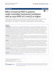 Research paper thumbnail of Effect of external PEEP in patients under controlled mechanical ventilation with an auto-PEEP of 5 cmH2O or higher