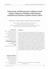 Research paper thumbnail of Ontosystemic and Microsystemic Conditions toward Inclusive Education of Students with Emotional and Behavioral Disorders in Quebec Primary School