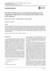 Research paper thumbnail of The Effect of Public Service on Community Satisfaction at the Department of Agriculture, Food Crops and Horticulture, West Aceh, Indonesia