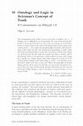 Research paper thumbnail of Ontology and Logic in Avicenna’s Concept of Truth: A Commentary on Ilāhiyyāt 1. 8