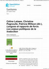 Research paper thumbnail of Book review - Céline Letawe, Christine Pagnoulle, Patricia Willson (dir.), Langues et rapports de force. Les enjeux politiques de la traduction