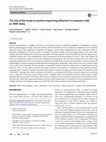 Research paper thumbnail of The role of the insula in intuitive expert bug detection in computer code: an fMRI study