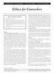 Research paper thumbnail of Ethics for Counselors