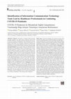 Research paper thumbnail of Identification of Information Communication Technology Tools Used by Healthcare Professionals in Combating COVID-19 Pandemic