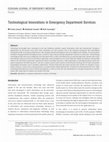 Research paper thumbnail of Technological Innovations in Emergency Department Services