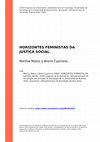 Research paper thumbnail of Horizontes Feministas Da Justiça Social