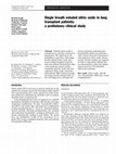 Research paper thumbnail of Single breath exhaled nitric oxide in lung transplant patients: a preliminary clinical study