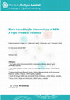 Research paper thumbnail of [open access] Place-based health interventions in NSW: A rapid review of evidence