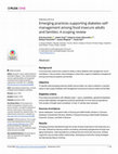 Research paper thumbnail of Emerging practices supporting diabetes self-management among food insecure adults and families: A scoping review