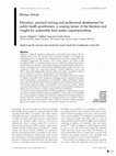 Research paper thumbnail of Education, practical training and professional development for public health practitioners: a scoping review of the literature and insights for sustainable food system capacity-building