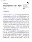 Research paper thumbnail of Decolonizing energy justice: Identity politics, attachment to land, and warfare