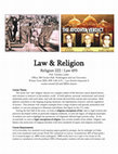 Research paper thumbnail of Law and Religion (2023 syllabus)