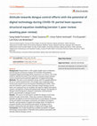 Research paper thumbnail of Attitude towards dengue control efforts with the potential of digital technology during COVID-19: partial least squares-structural equation modeling