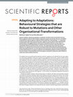 Research paper thumbnail of Adapting to Adaptations: Behavioural Strategies that are Robust to Mutations and Other Organisational-Transformations