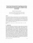 Research paper thumbnail of Analysis Of Recent Checkpointing Techniques For Mobile Computing Systems