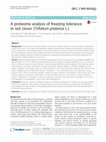 Research paper thumbnail of A proteome analysis of freezing tolerance in red clover (Trifolium pratense L.)