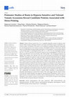 Research paper thumbnail of Proteomic Studies of Roots in Hypoxia Sensitive and Tolerant Tomato Accessions Reveal Candidate Proteins Associated with Stress Priming