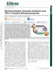 Research paper thumbnail of Mechanocatalytic Ammonia Synthesis over TiN in Transient Microenvironments