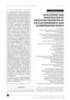 Research paper thumbnail of Development and investigation of protective properties of the electromagnetic and soundproofing screen