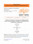 Research paper thumbnail of Políticas de inclusión y extensión de la obligatoriedad escolar: Alcances, deudas y desafíos en la materialización del derecho a la educación