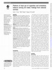 Research paper thumbnail of from national surveys smokeless tobacco among US males: findings Patterns of dual use of cigarettes and