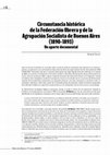 Research paper thumbnail of Circunstancia histórica de la Federación Obrera y de la Agrupación Socialista de Buenos Aires (1890-1893)