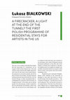 Research paper thumbnail of A Firecracker, a Light at the End of the Tunnel? The First Polish Programme of Residential Stays for Artists in the US