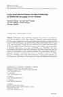 Research paper thumbnail of Using visual and text features for direct marketing on multimedia messaging services domain