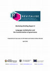 Research paper thumbnail of Revitalise Project - Workshop Briefing Report 4: Language revitalisation, mobility and the transformation of family life