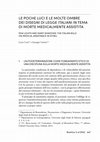 Research paper thumbnail of LE POCHE LUCI E LE MOLTE OMBRE DEI DISEGNI DI LEGGE ITALIANI IN TEMA DI MORTE MEDICALMENTE ASSISTITA FEW LIGHTS AND MANY SHADOWS: THE ITALIAN BILLS ON MEDICAL ASSISTANCE IN DYING