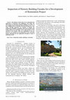 Research paper thumbnail of Inspection of Historic Building Facades for a Development of Restoration Project