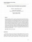 Research paper thumbnail of Best Practices in Business Management