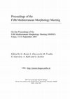 Research paper thumbnail of Proceedings of the Fifth Mediterranean Morphology Meeting