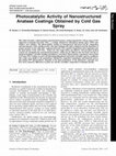 Research paper thumbnail of Photocatalytic Activity of Nanostructured Anatase Coatings Obtained by Cold Gas Spray