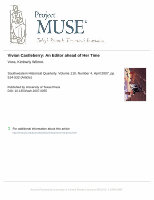 Research paper thumbnail of "Vivian Castleberry: An Editor Ahead of Her Time?"