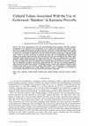 Research paper thumbnail of Cultural Values Associated With the Use of Ecolexicon “Bamboo” in Karonese Proverbs