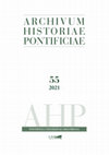 Research paper thumbnail of [2023] « Maledetti apostati. Une polémique entre les ordres mendiants et la Pénitencerie apostolique à propos de la réforme de l’office curial (milieu des années 1530) », coécrit avec Clément Pieyre, Archivum Historiae Pontificiae, 55, 2021, p. 41-122.