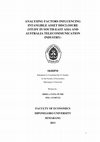 Research paper thumbnail of Analysing Factors Influencingintangible Asset Disclosure(Study in South-East Asia Andaustralia Telecommunicationindustry)