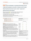 Research paper thumbnail of Study of Antibodies to Cytolethal Distending Toxin B (CdtB) and Antibodies to Vinculin in Patients with Irritable Bowel Syndrome