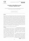 Research paper thumbnail of Evaporative cooling efficiency of pads consisting of vegetable loofah