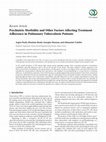 Research paper thumbnail of Psychiatric Morbidity and Other Factors Affecting Treatment Adherence in Pulmonary Tuberculosis Patients