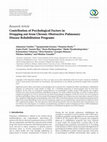 Research paper thumbnail of Contribution of Psychological Factors in Dropping out from Chronic Obstructive Pulmonary Disease Rehabilitation Programs