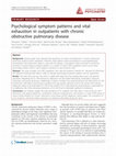 Research paper thumbnail of Psychological symptom patterns and vital exhaustion in outpatients with chronic obstructive pulmonary disease