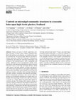 Research paper thumbnail of Controls on microalgal community structures in cryoconite holes upon high Arctic glaciers, Svalbard