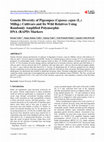 Research paper thumbnail of Genetic Diversity of Pigeonpea (<i>Cajanus cajan</i> (L.) Millsp.) Cultivars and Its Wild Relatives Using Randomly Amplified Polymorphic DNA (RAPD) Markers