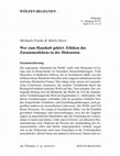 Research paper thumbnail of Wer zum Haushalt gehört. Ethiken des Zusammenlebens in der Diskussion