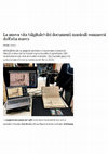 Research paper thumbnail of P. D'Amico, La nuova vita (digitale) dei documenti musicali sommersi dall’alta marea, in: “Corriere della Sera” (9 Marzo 2023).