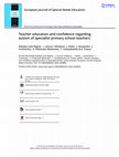 Research paper thumbnail of Teacher education and confidence regarding autism of specialist primary school teachers