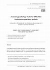 Research paper thumbnail of Assessing psychology students difficulties in elementary variance analysis